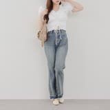 シャーリング半袖ブラウス | NICE CLAUP / OLIVE des OLIVE OUTLET | 詳細画像7