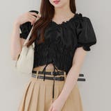 シャーリング半袖ブラウス | NICE CLAUP / OLIVE des OLIVE OUTLET | 詳細画像3