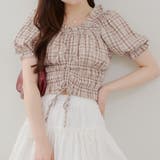 シャーリング半袖ブラウス | NICE CLAUP / OLIVE des OLIVE OUTLET | 詳細画像2