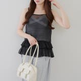 ブラック | ティアードキャミ | NICE CLAUP / OLIVE des OLIVE　OUTLET