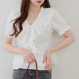 半袖フリフリブラウス | NICE CLAUP / OLIVE des OLIVE OUTLET | 詳細画像2