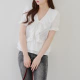 半袖フリフリブラウス | NICE CLAUP / OLIVE des OLIVE OUTLET | 詳細画像3