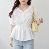 【通勤やオフィスカジュアルにも◎】スキッパー半袖ブラウス | NICE CLAUP / OLIVE des OLIVE OUTLET | 詳細画像3