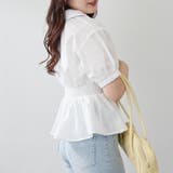 【通勤やオフィスカジュアルにも◎】スキッパー半袖ブラウス | NICE CLAUP / OLIVE des OLIVE OUTLET | 詳細画像6
