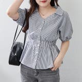 【通勤やオフィスカジュアルにも◎】スキッパー半袖ブラウス | NICE CLAUP / OLIVE des OLIVE OUTLET | 詳細画像2