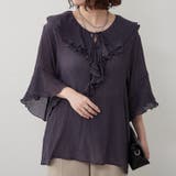 ラッフル5分袖ブラウス | NICE CLAUP / OLIVE des OLIVE OUTLET | 詳細画像2