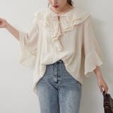 ラッフル5分袖ブラウス | NICE CLAUP / OLIVE des OLIVE OUTLET | 詳細画像10