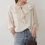 ラッフル5分袖ブラウス | NICE CLAUP / OLIVE des OLIVE OUTLET | 詳細画像12