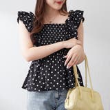 【前後2WAY】シャーリングドット柄ブラウス | NICE CLAUP / OLIVE des OLIVE OUTLET | 詳細画像15
