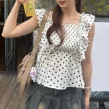 【前後2WAY】シャーリングドット柄ブラウス | NICE CLAUP / OLIVE des OLIVE OUTLET | 詳細画像30