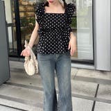 【前後2WAY】シャーリングドット柄ブラウス | NICE CLAUP / OLIVE des OLIVE OUTLET | 詳細画像34