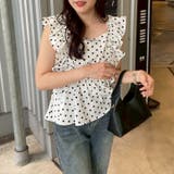 【前後2WAY】シャーリングドット柄ブラウス | NICE CLAUP / OLIVE des OLIVE OUTLET | 詳細画像24