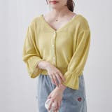 麻風素材、キャンディ袖カーディガン | NICE CLAUP / OLIVE des OLIVE OUTLET | 詳細画像12