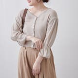 麻風素材、キャンディ袖カーディガン | NICE CLAUP / OLIVE des OLIVE OUTLET | 詳細画像19