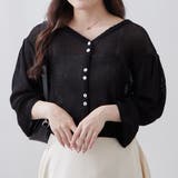 麻風素材、キャンディ袖カーディガン | NICE CLAUP / OLIVE des OLIVE OUTLET | 詳細画像25
