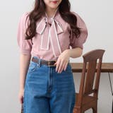 リボンタイ付半袖ニット | NICE CLAUP / OLIVE des OLIVE OUTLET | 詳細画像4