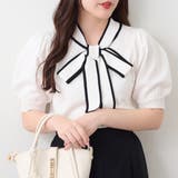リボンタイ付半袖ニット | NICE CLAUP / OLIVE des OLIVE OUTLET | 詳細画像3