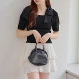 肩リボンスクエアネックニット | NICE CLAUP / OLIVE des OLIVE OUTLET | 詳細画像5