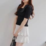 肩リボンスクエアネックニット | NICE CLAUP / OLIVE des OLIVE OUTLET | 詳細画像8