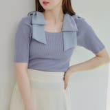 肩リボンスクエアネックニット | NICE CLAUP / OLIVE des OLIVE OUTLET | 詳細画像13