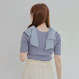 肩リボンスクエアネックニット | NICE CLAUP / OLIVE des OLIVE OUTLET | 詳細画像15