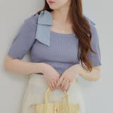 肩リボンスクエアネックニット | NICE CLAUP / OLIVE des OLIVE OUTLET | 詳細画像16