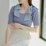 肩リボンスクエアネックニット | NICE CLAUP / OLIVE des OLIVE OUTLET | 詳細画像17