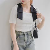 肩リボンスクエアネックニット | NICE CLAUP / OLIVE des OLIVE OUTLET | 詳細画像20