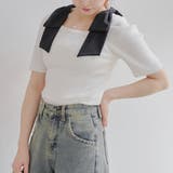 肩リボンスクエアネックニット | NICE CLAUP / OLIVE des OLIVE OUTLET | 詳細画像22