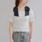 肩リボンスクエアネックニット | NICE CLAUP / OLIVE des OLIVE OUTLET | 詳細画像27