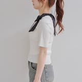 肩リボンスクエアネックニット | NICE CLAUP / OLIVE des OLIVE OUTLET | 詳細画像28