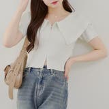 アイボリー | BIG衿ラメジップカーディガン | NICE CLAUP / OLIVE des OLIVE OUTLET