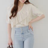 クロスフリル半袖ニット | NICE CLAUP / OLIVE des OLIVE OUTLET | 詳細画像5