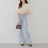 クロスフリル半袖ニット | NICE CLAUP / OLIVE des OLIVE OUTLET | 詳細画像9