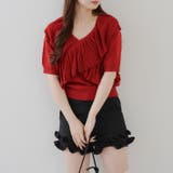 クロスフリル半袖ニット | NICE CLAUP / OLIVE des OLIVE OUTLET | 詳細画像20