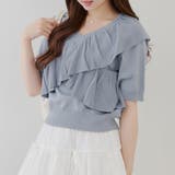 クロスフリル半袖ニット | NICE CLAUP / OLIVE des OLIVE OUTLET | 詳細画像2