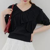 クロスフリル半袖ニット | NICE CLAUP / OLIVE des OLIVE OUTLET | 詳細画像12