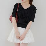 クロスフリル半袖ニット | NICE CLAUP / OLIVE des OLIVE OUTLET | 詳細画像14