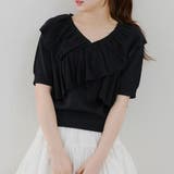 クロスフリル半袖ニット | NICE CLAUP / OLIVE des OLIVE OUTLET | 詳細画像13