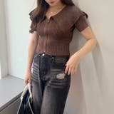 ブラウン | BIG衿ZIPカーデ | NICE CLAUP / OLIVE des OLIVE OUTLET