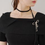 チョーカー付ケープニット | NICE CLAUP / OLIVE des OLIVE OUTLET | 詳細画像25