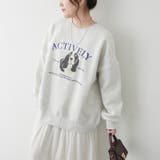 オートミール | わんこ相良刺繍裏起毛スウェット | NICE CLAUP / OLIVE des OLIVE　OUTLET