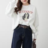 オフ | わんこ相良刺繍裏起毛スウェット | NICE CLAUP / OLIVE des OLIVE　OUTLET