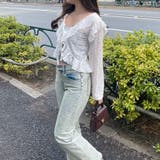カットジャガードラッフルカーデイガン | RMAF NICE CLAUP / OLIVE des OLIVE | 詳細画像33