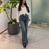 カットジャガードラッフルカーデイガン | RMAF NICE CLAUP / OLIVE des OLIVE | 詳細画像47