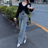 カットジャガードラッフルカーデイガン | RMAF NICE CLAUP / OLIVE des OLIVE | 詳細画像15