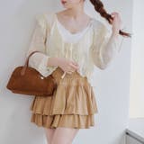 アイボリー | カットジャガードラッフルカーデイガン | RMAF NICE CLAUP / OLIVE des OLIVE