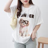 メガネ犬半袖T | NICE CLAUP / OLIVE des OLIVE OUTLET | 詳細画像1