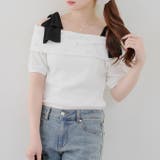 オフ | リブ肩リボンオフショル | NICE CLAUP / OLIVE des OLIVE OUTLET