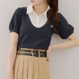 ネイビー | 【MARCHES】シャツドッキングプルオーバー | NICE CLAUP / OLIVE des OLIVE OUTLET